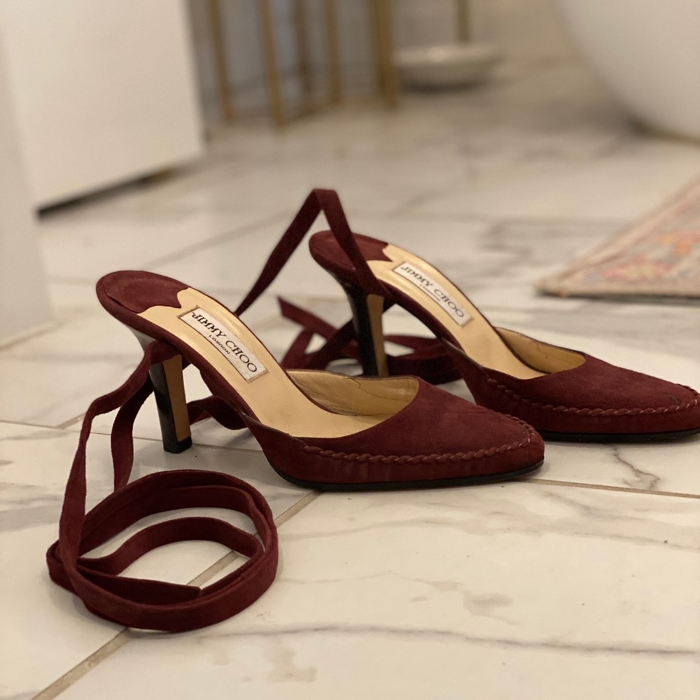 Jimmy Choo ankle wrap mules